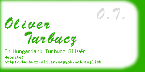 oliver turbucz business card